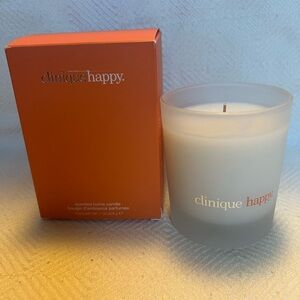 NEW Clinique Happy Scented Home Candle - Frosted Glass with Orange Box 7 oz/200g